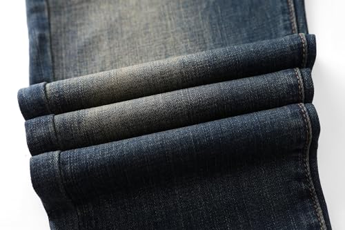 Men's Fashion Stretch Slim fit Jeans Retro Washed Straight Denim Pants4