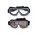 Produktbild Vintage Motorradbrillen Schutzbrille Fliegerbrille Cruiser Helm Augenschutz Brille für Aviator Pilot Motocross Biker, schwarz/transparent Brillenglas