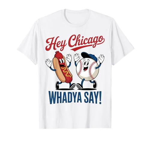 Hey Chicago Baseball Hot Dog 4th of July T-Shirt