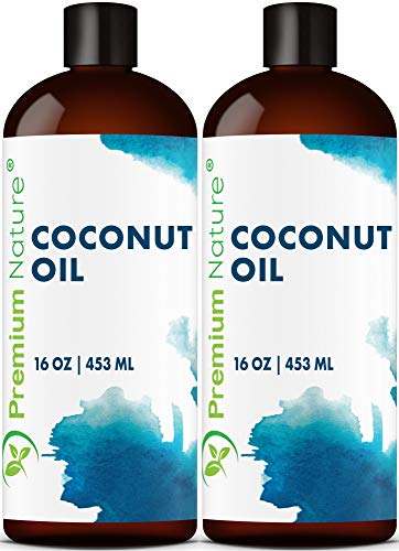 Fractionated Coconut Oil Massage Oil - Cold Pressed Pure MCT Oil for Essential Oils Mixing Dry Skin Moisturizer Natural Carrier Baby Oil for Face Hair & Body Therapeutic Aromatherapy Raw 16 oz 2 Pack