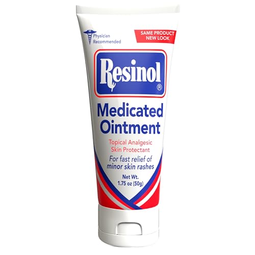 Image of Resinol Medicated Ointment for Fast Soothing Relief of Skin Rashes & Irritations, Skin Protectant with Resorcinol & Petrolatum, 1.75 oz Tube