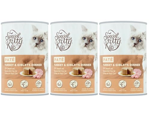 FYNORI (3 Packs) Turkey & Giblets Dinner Pate Wet Cat Food, 22 oz Can, Helps Support Proper Hydration