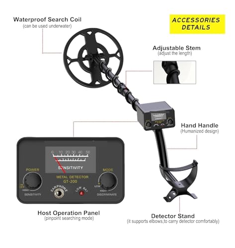 Détecteur de métaux portable souterrain deux modes de recherche