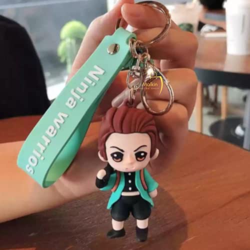 Image of MALKIN Rubber Keychain | Demon Slayer Action Figure | Anime Merch | Tanjiro (Multicolor)