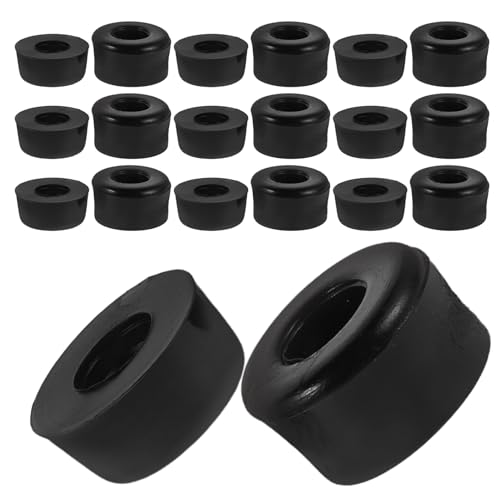 NAMOARLY 10 Sets Black Pu Shock Absorbing Skate Bushings for Quad Roller Skates Shock Cushion Pads for Adult Beginner Skaters Comfort and Wheel Protection Accessories