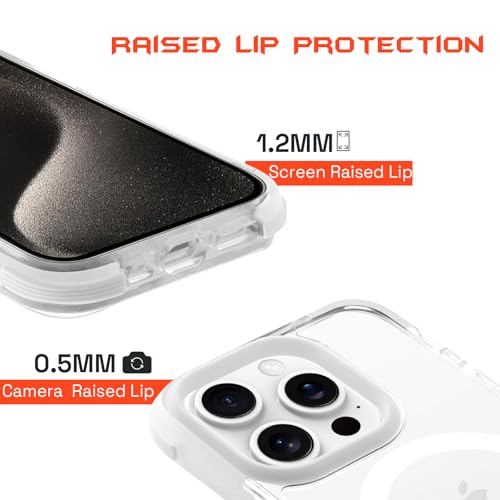 Coque iPhone 15 Pro Max OX Armor loup blanc compatible MagSafe - 2
