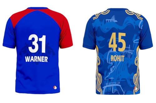 Image of Sports India IPL Cricket Team T Shirt Jersey Combo for (Kid's, Boy's & Mens) L744