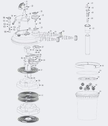 Spare Part SunSun CPF-180/250 Case for Swimmer Bio Pressure Filter 11W