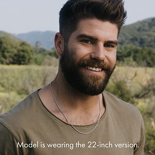 Authentic Solid Sterling Silver Rope Diamond-Cut Link .925 Rhodium Necklace Chains 1.5Mm - 5.5Mm, Silver Mens Chain, Sterling Silver Chain For Men, 925 Italy, Next Level Jewelry - 2Mm,18 #TOP2