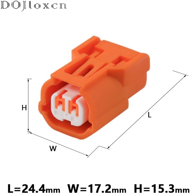 1/5/10/20/50 Sets 2 Pin Automotive Waterproof Electric Wire Harness Orange Male Female Wiring Connector Plug 6188-0590 6189-0891 - (Color: 2p female male, Package: 20 sets, Pins: 2P)