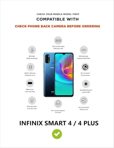 Image of COVERBLACK Soft Rubber Back Cover Compatible Model for Infinix X680 / Smart 4 - Transparent
