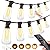 Outdoor String Led Patio Lights - 100Ft 30M Outside Waterproof Light With Remote Dimmable ST38 Shatterproof Bulb Connectable Hanging Outdoor Electric Lighting For Backyard Yard Gazebo Porch Party