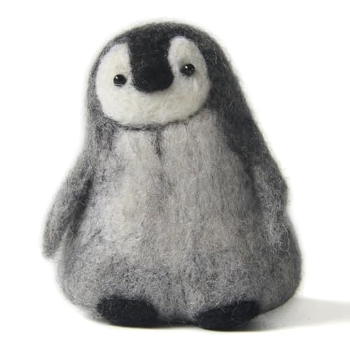 Feltsky Penguin Shorthair Needle Felting Kit for Beginners Easy Steps to Make with Everything, Christmas for Mom, Grandma, Kids
