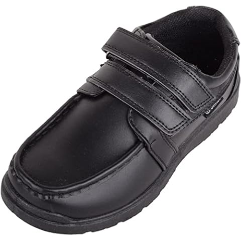 ABSOLUTE FOOTWEAR Boys Faux Leather School Shoes Cover