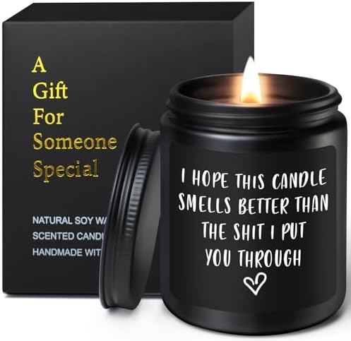 Mrssbea Gifts for Him Husband Boyfriend Sandalwood Scented Candles for Men