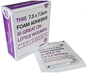 Foam Adhesive Dressing, 7.5 x 7.5 cm