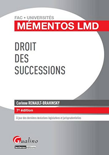 Télécharger Mémentos LMD Droit des successions, 7ème édition Livre PDF Gratuit