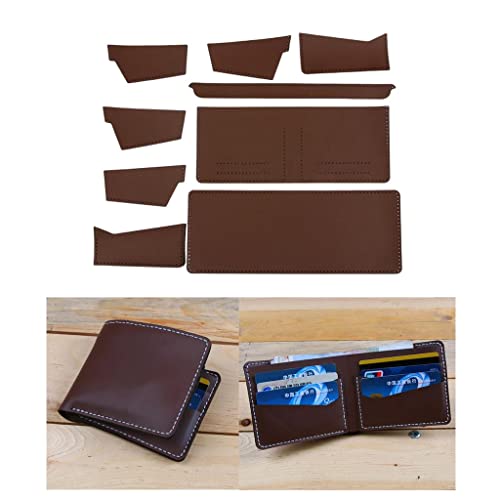 DIY Leather Wallet Kit - to Make Men Bifold Business Leather Wallet ID Holder Purse Pockets, Brown4