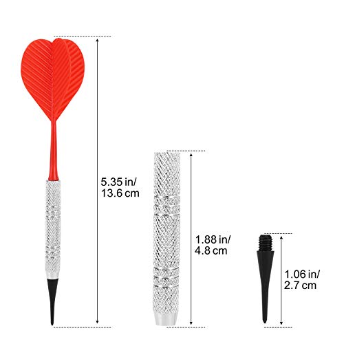 Accmor AC8304-RBYG-12PC 12 Pcs Soft Tip Darts, Bar Dart, Plastic Tip Darts Set thumb #8