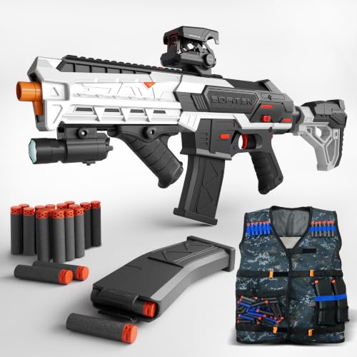 SOFITEN Toy Gun Automatic Sniper Rifle with Foldable Scope