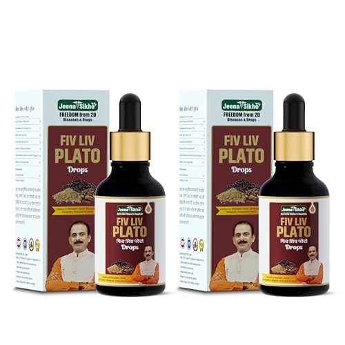 Image of Jeena Sikho FIV LIV PLATO Drops | Ayurvedic Drops for Temperature Imbalance | Flu, Immunity & Body Balance, 30ml, Pack of 2