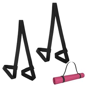 2 PCS Multifunctional Yoga Strap – Easy to Carry, Adjustable Ring for All Mat Sizes – Black Color