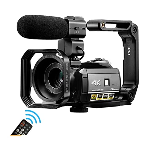 Caméra vidéo de vision nocturne 4K et zoom puissant pour caméscope vlog