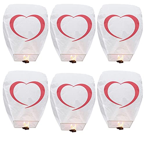 Paper Lanterns No Assembly Required 100% Biodegradable Environmentally For Weddings, New Years, Festivals, Memorials & More (6-Pack) #TOP8