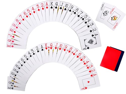 WiMi 24 X Premium Casino Poker Karten Pokerkarten 100 Prozent Plastik - Grosser Index 2 Eckzeichen - Duo Box Edition – Bild 5