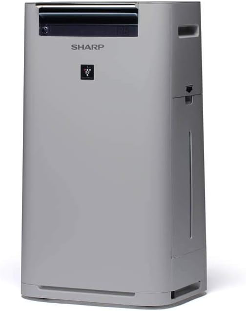 SHARP UA-HG60E-L Air humidifier with air humidification, air quality improvement, ideal for allergy sufferers, 3-stage filtration system, HEPA filter, rooms up to 48 m², light gray