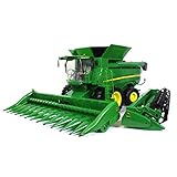 John Deere 1:16 S690 Combine with Corn and Draper Head