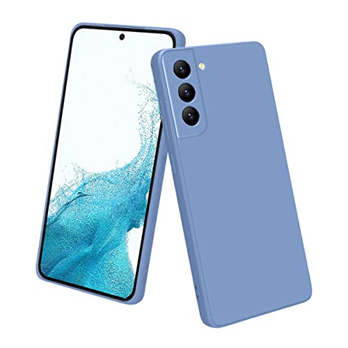 Image of LIRAMARK Silicone Soft Back Cover Case for Samsung Galaxy S22 5G (Silicone Blue)