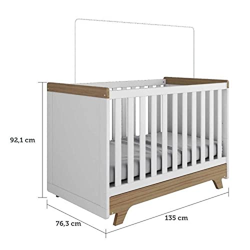 Quarto de Bebê Completo com Guarda Roupa Cômoda e Berço 100% Mdf Jolie Retrô Espresso Móveis