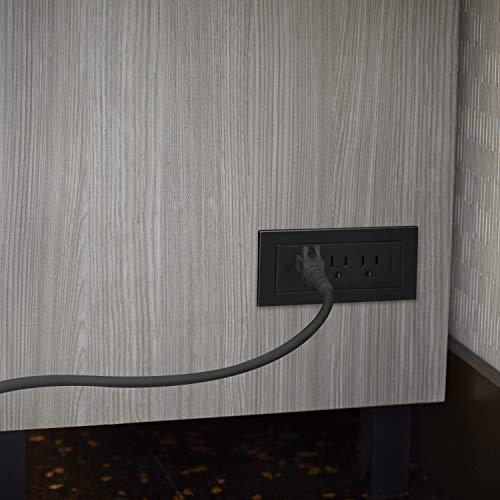 Power Strip By Wiremold, Under Desk Power Strip, Mountable Power Strip, Furniture Power Outlet, 15 Amp, 3 Outlets, Black, 6 Feet #TOP3