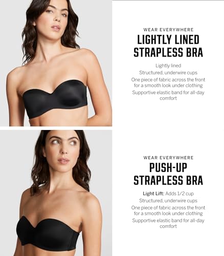 Victoria's Secret Pink Wear Everywhere Strapless Lightly Lined Bra, Optic White, 38C - image 5