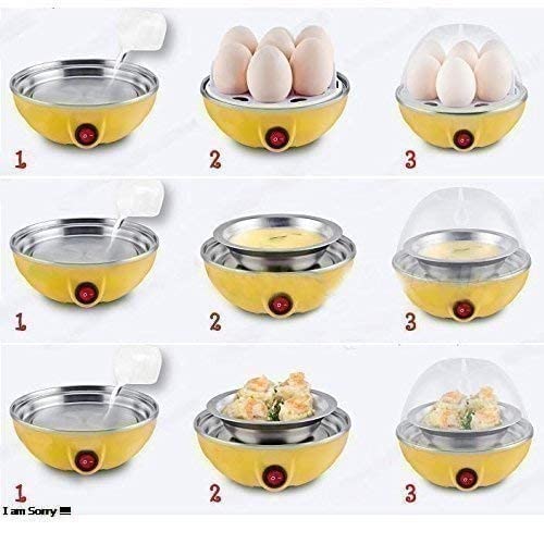 GHE Egg Boiler Electric Automatic Off 7 Egg Poacher for Steaming, Cooking, Boiling and Frying - Image 7