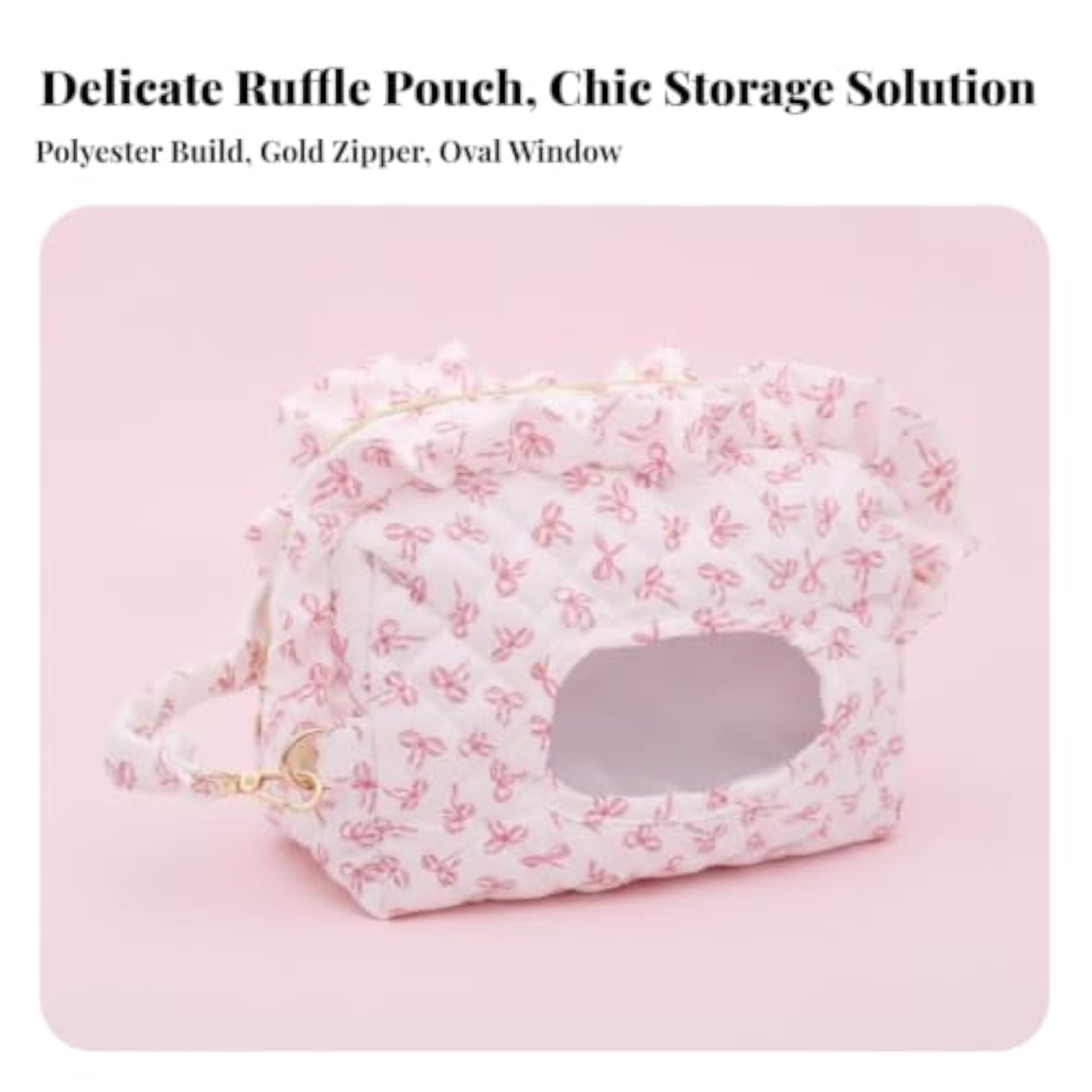 Lightweight Storage Bag with Dispensing Opening, Cosmetic Organizer