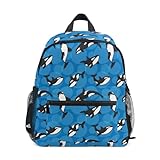 ALAZA Mochila infantil Mallard Ducks Pattern para meninos e meninas, mochila infantil com clipe no peito e etiqueta de nome, P, Multicolorido 3, Small