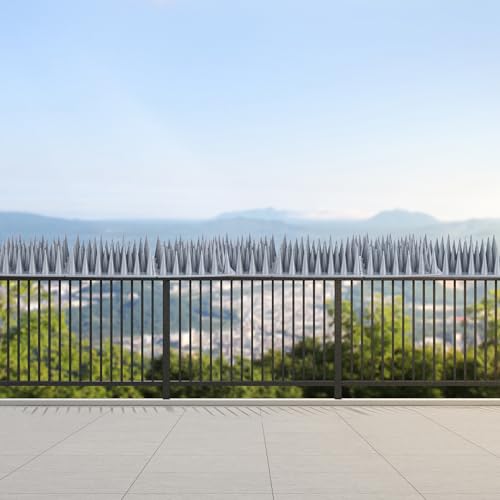 Image of Bird Spikes |Silver| Pack of 2 Bird Spikes | 11.5 Inch Length Spike, Pigeon Problem Solutions, UV Stabilized Spikes for Outdoor AC Unit & Balcony Railing