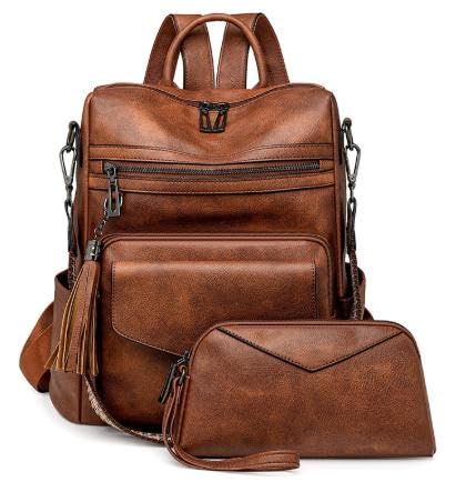 Laptop Backpack Set with Shoulder Bag and Wallet