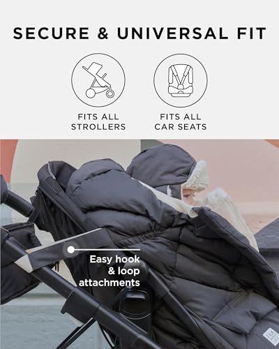 Image of 7AM Enfant Stroller Blanket 212 - Adjustable Baby Car Seat Zipped Blanket for Babies Winter, Unisex Multi Purpose Fleece Lined Warm Hooded Toddler Footmuff Water Repellent | (6M - 4T)