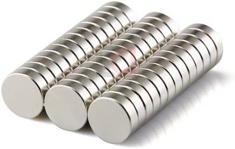 BestPriceEver 30 Pieces of 10mmX2mm Magnets Nickel Coated Round Premium Brushed Refrigerator Magnet For Science And School Project