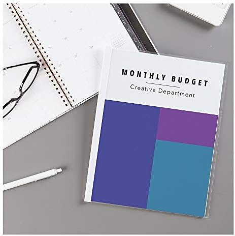 Avery Clear Report Covers with Sliding Bars, White Binding Bars, Holds up to 20 Sheets, 50 Report Covers (47710)