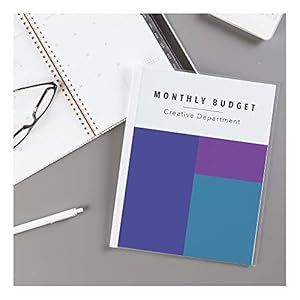 Avery Clear Report Covers with Sliding Bars, White Binding Bars, Holds up to 20 Sheets, 50 Report Covers (47710)