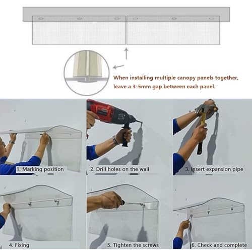 Marquise de terrasse extérieure auvent polycarbonate contre la pluie