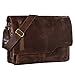 Produktbild STILORD 'Marlon' Ledertasche Herren Business Uni Büro Vintage Umhängetasche groß DIN A4 mit 15.6 Zoll Laptopfach Elegante Aktentasche aus echtem Rinds Leder, Farbe:Kansas - braun