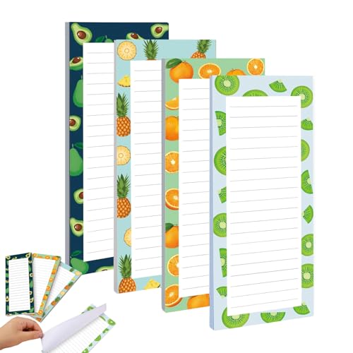 Memo Pads - 4 Pieces Cute Fruit Pocket Office Supplies - Travel-Ready Note Paper Lined Notepad - Daily Journaling For Home Schoo
