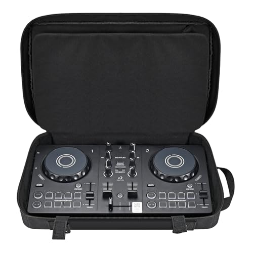 Growalleter Case for Pioneer DDJ FLX2 Controller - Waterproof and Shockproof Portable Travel bag for Pioneer DDJ-200 DDJ-WeGO4 and 15.75 * 10.04 * 4.92 inch Controllers - Icludes Shoulder Strap
