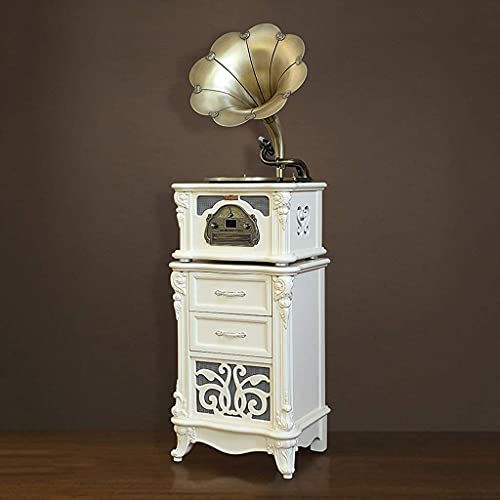 ZEDARO Tourne-Disque, Gramophone, Big Horn Blanc Vintage Classique Décoration de la Maison Rétro Antique Gramophone… - Les Beatles, Paul McCartney, John Lennon, RIngo Starr, George Harrison ZEDARO Tourne-Disque, Gramophone, Big Horn Blanc Vintage Classique Décoration de la Maison Rétro Antique Gramophone… – Image 4