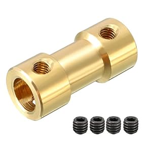 Sourcing Map Wellenkupplung Messing 4mm x 5mm